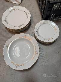 Servizio piatti in oro zecchino Bareuther