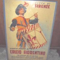 Quadro manifesto calcio storico fiorentino vintage