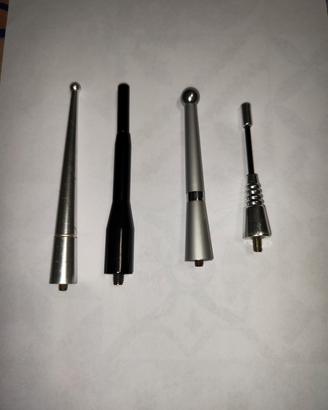 Lotto 4 Antenne Auto Universali - Alluminio/Nero