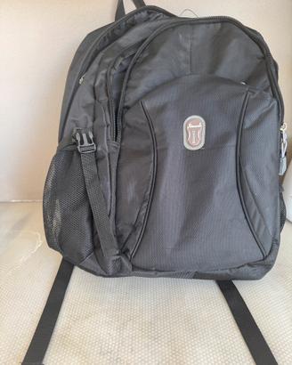 Zaino nero multi-scomparto