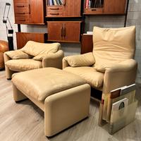 Set Coppia Poltrone Maralunga Anni 70 Cassina