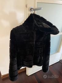 Pelliccia ecologica nera Enrico IV - Crema