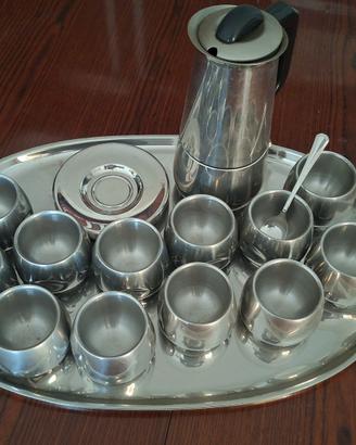 AMC Art Design Servizio da caffè in acciaio inox