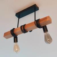 lampadario rustico/moderno con tronco in quercia 