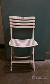 4 sedie da giardino in resina plastica 