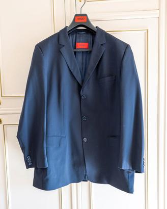 Completo Uomo Hugo Boss Taglia 56 Lana Nero