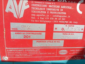 Rimorchio agricolo tandem