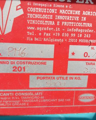 Rimorchio agricolo tandem carrellone
