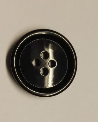 Bottone Nero Forato 18mm