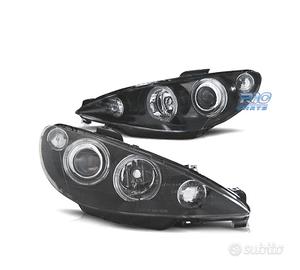 FARI PEUGEOT 206 98-09 ANGEL EYES FONDO NERO