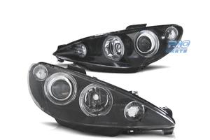 FARI PEUGEOT 206 98-09 ANGEL EYES FONDO NERO