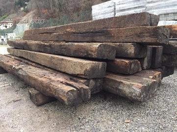 Traversine ferroviarie lunghe per piantoni e travi