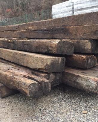 Traversine ferroviarie lunghe per piantoni e travi