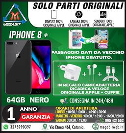 Iphone 8+ 64gb nero - totalmente originale