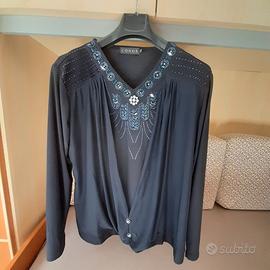 Blusa con pietre luminose taglia XXL