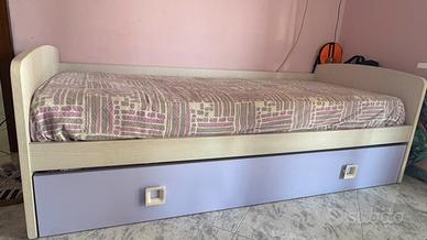 Letto singolo con cassettone