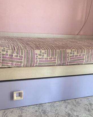 Letto singolo con cassettone