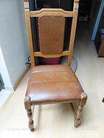 SEDIE IMBOTTITE IN LEGNO