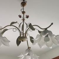 Lampadario in ferro battuto 