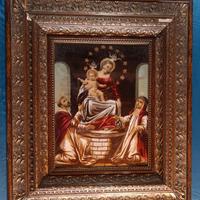 Antico quadro sacro Madonna con Bambino