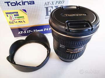 Grandangolare Tokina 17-35 f4 Nikon FX come nuovo