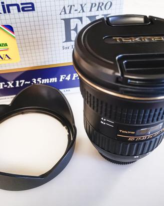 Grandangolare Tokina 17-35 f4 Nikon FX come nuovo