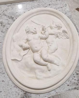 quadri in  gesso figure in rilievo angeli