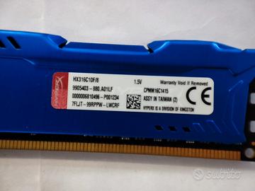 Ram Hyperx Fury Ddr3 1600mhz 8gb