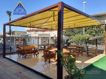 Pergola 6x6 certificata nuova  zincata telo fisso