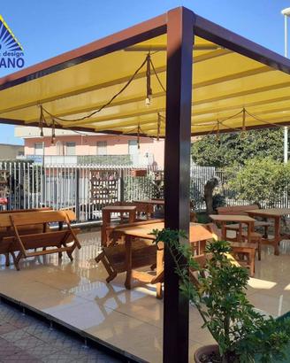 Pergola 6x6 certificata nuova  zincata telo fisso