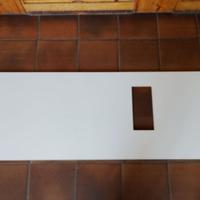 Top Melaminico colore ghiaccio/bianco"Gola system