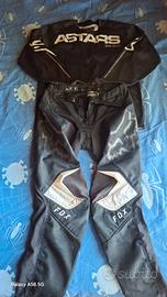 Pantaloni  e maglia motocross bambino tg 24 