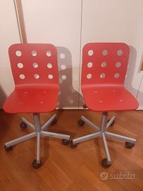 coppia sedia da scrivania bambini regolabili IKEA
