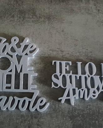 frasi stampate in 3D