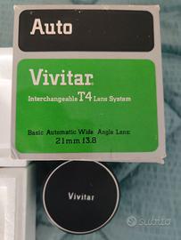 Vivitar 21 mm T4 lens system con attacco Nikon F