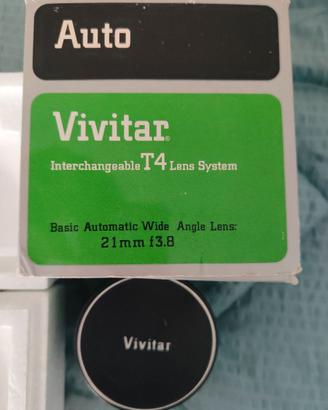 Vivitar 21 mm T4 lens system con attacco Nikon F