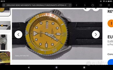 OROLOGIO SEIKO MOVIMENTO 7s26 REVISIONATO