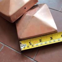 Copripalo quadrato 90x90 cm rame