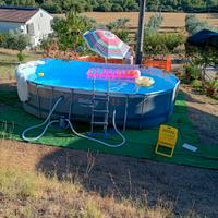 piscina ovale da esterno per adulti 427x250x100 cm