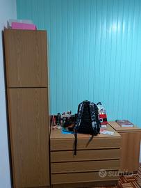 Cassettiera,mobile alto e mobiletto