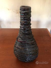 Vaso in vetro decorato