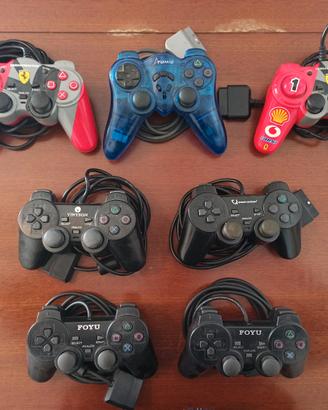 7 Controller Joystick PS2 NON Funzionanti