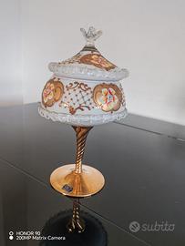 Centrotavola con coperchio in vetro di Murano