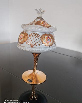 Centrotavola con coperchio in vetro di Murano
