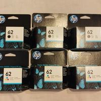 6 Cartucce inchiostro HP 62 originali
