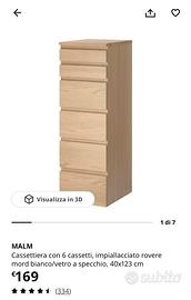 Cassettiera  tipo  settimino MALM Ilea