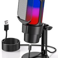 Microfono Gaming Streaming con USB per PC/MAC/PS4/