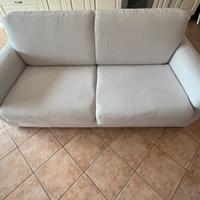 Divano letto 3 posti Poltrone Sofà - Beige chiaro