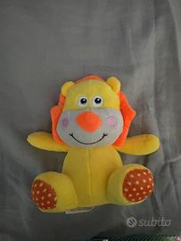 Pelouche di leoncino giallo e arancio nuovo