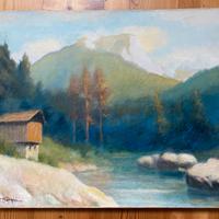 CALALZO DI CADORE TABIA’ OLIO SU TELA